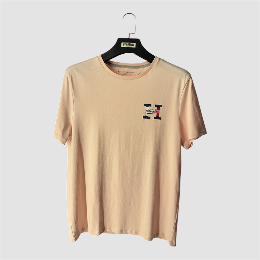 T-Shirt Tommy Hilfiger Big H Logo – Beige / Crème