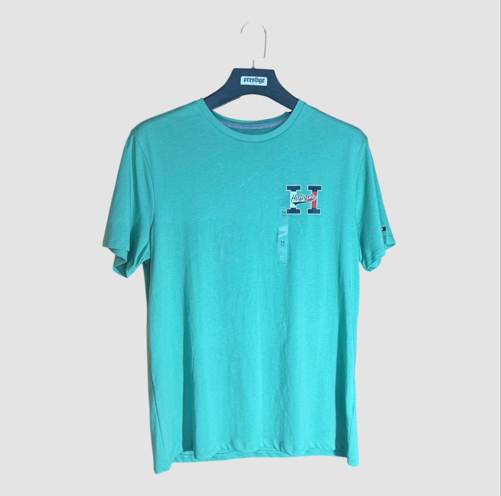 T-Shirt Tommy Hilfiger Logo H – Vert Turquoise