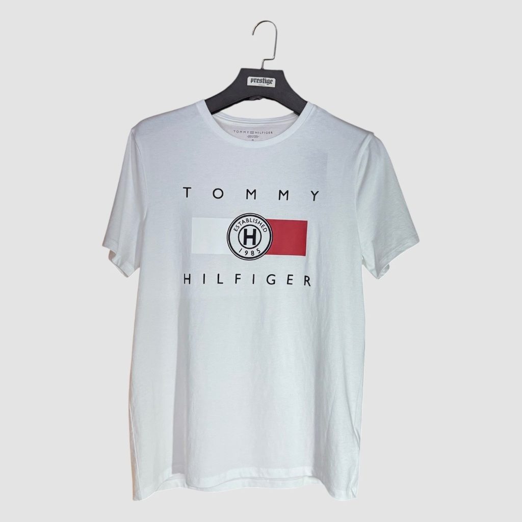 T-shirt Homme Blanc Logo Frontal