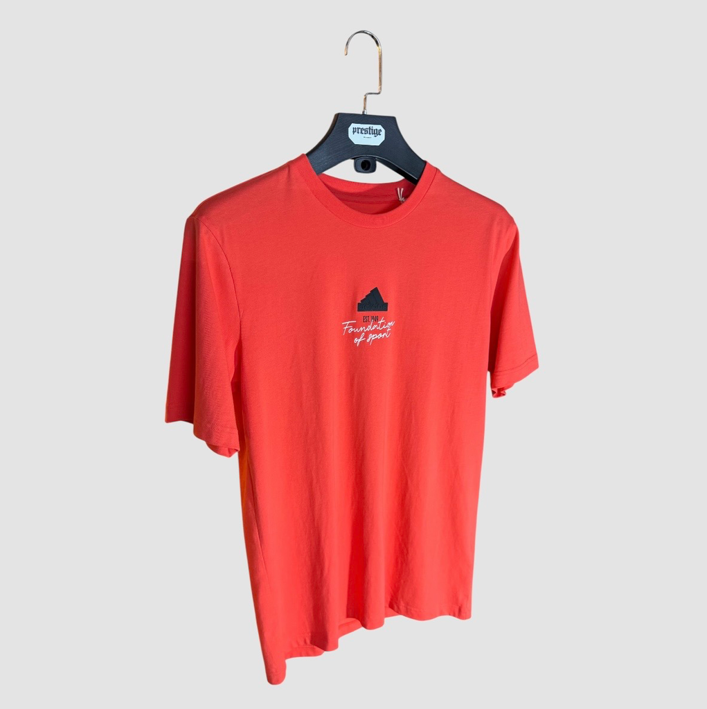 T-shirt Adidas  Orange Corail Style Sportwear