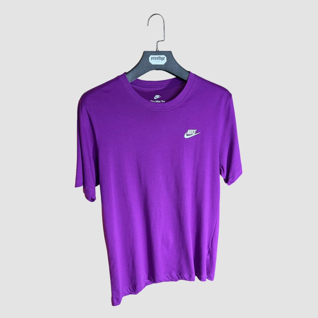 T-shirt Nike Violet Minimaliste Logo Brodé