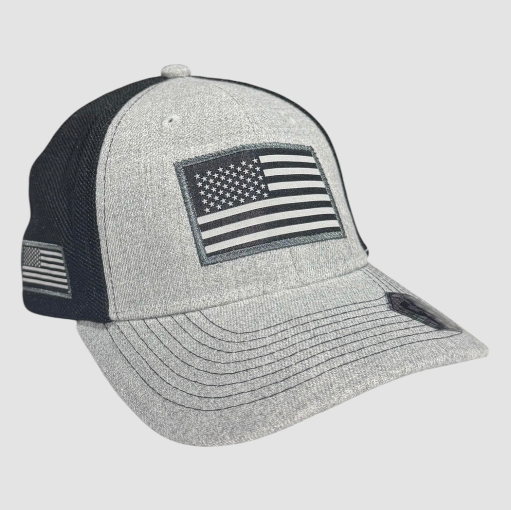 Cap Runs Deep Drapeau Américain – Gris Chiné / Noir