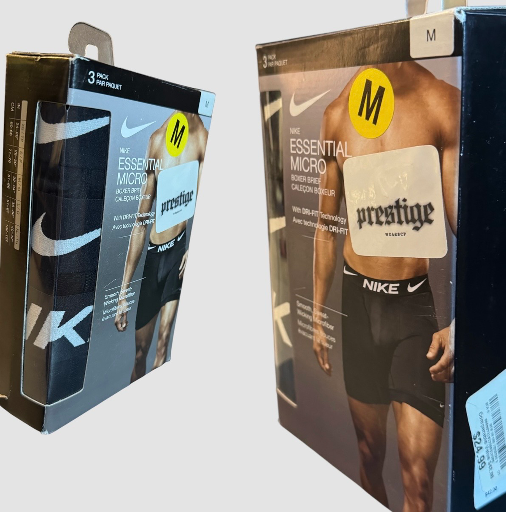Lot de 3 Boxers Nike Essential Micro – Noir