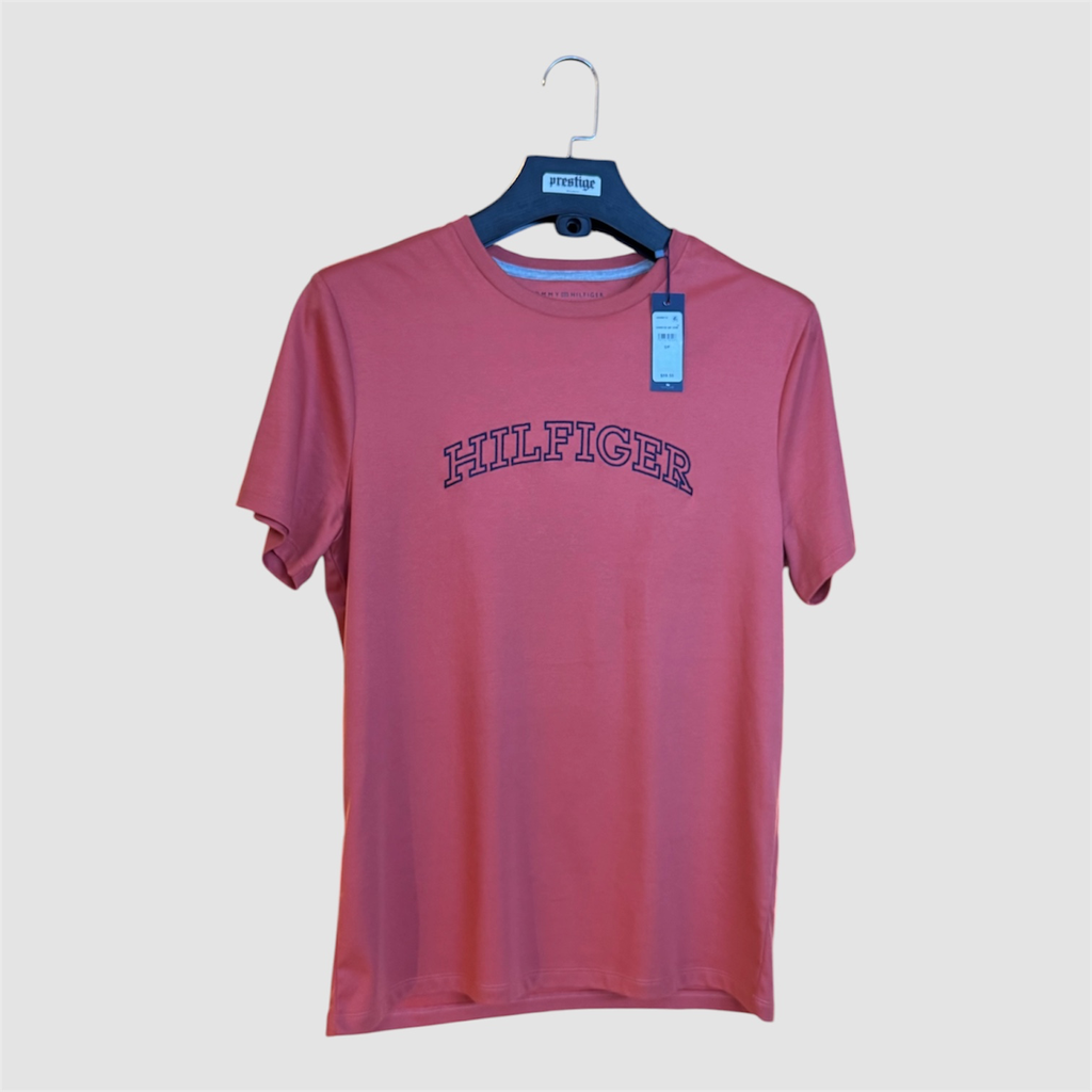 T-Shirt Tommy Hilfiger Logo Arqué - Rouge Brique (S)