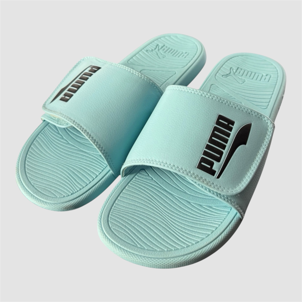 Slides Puma Cool Cat – Vert Menthe / Bleu Clair