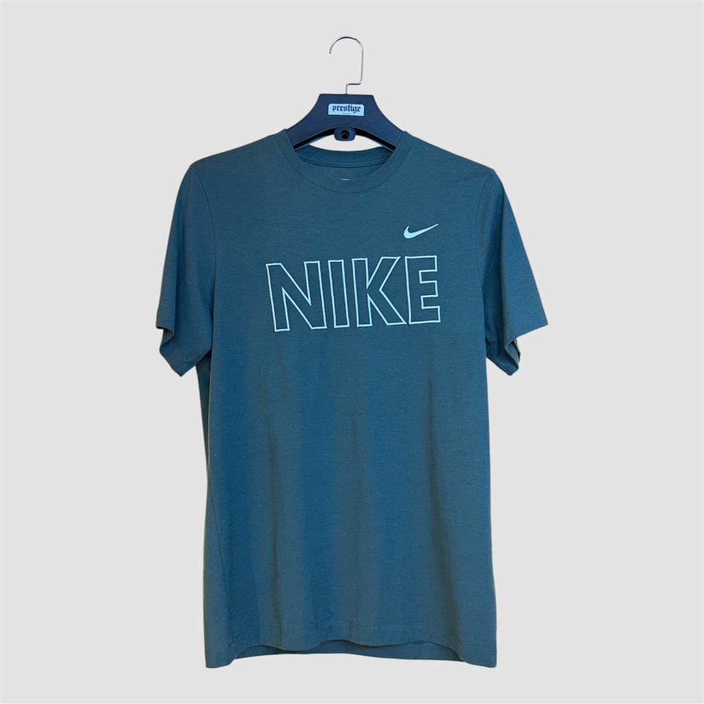 T-Shirt Nike Logo Outline – Bleu Canard / Vert Pétrole